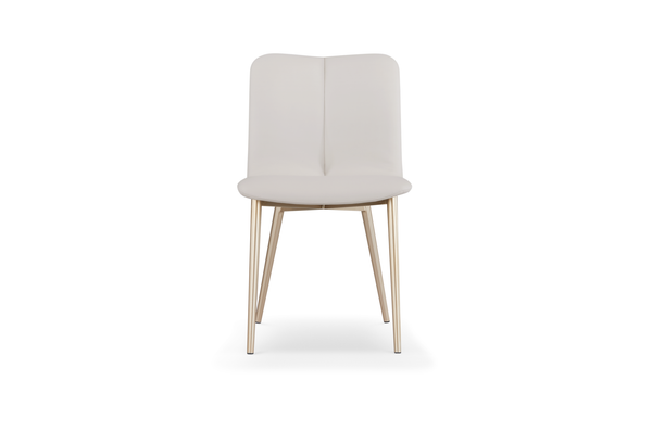 Dining chair AJW2125Y  PU + Matel / Cream