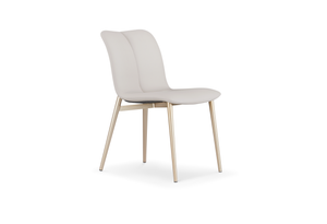 Dining chair AJW2125Y  PU + Matel / Cream