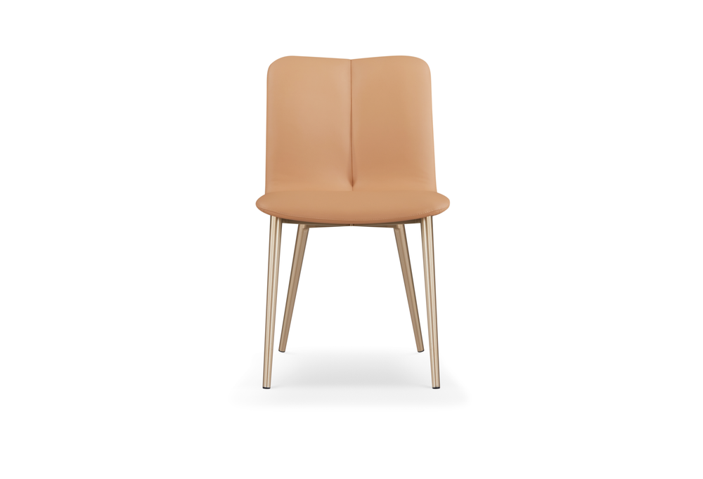 Dining chair AJW2125Y  PU + Matel / Brown